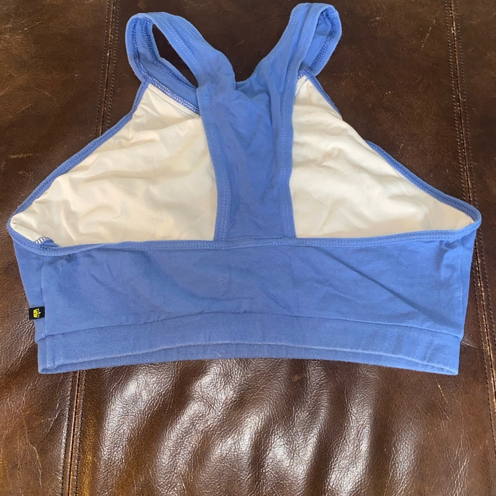 Blue sports bra